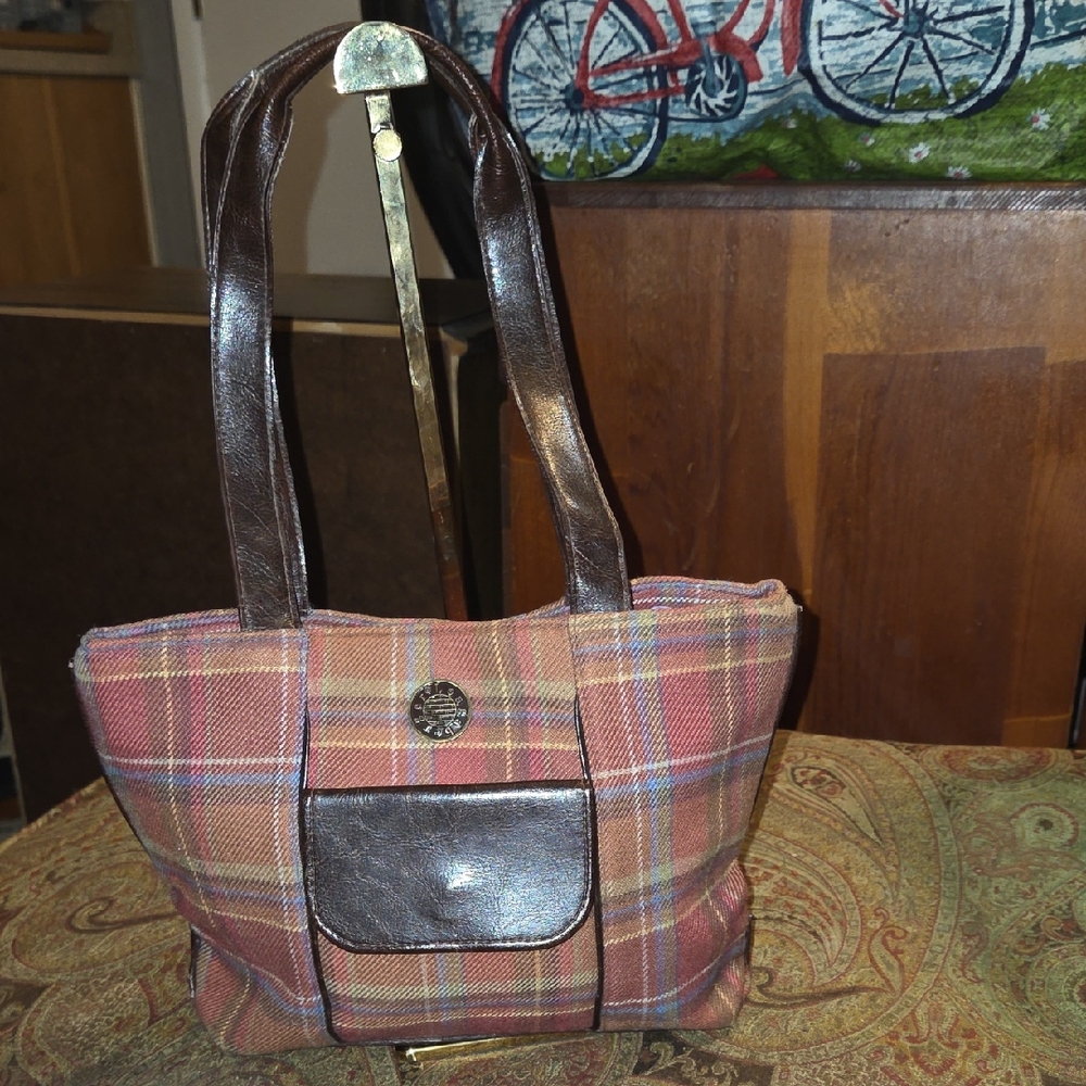 Longaberger Homestead Plaid Shoulderbag/Mini Tote $60 Estimated Retail. EUC.
